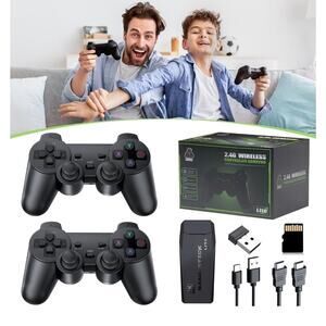 Video Game Stick Lite 4K HD M8 Console 64GB Double Wireless Controller